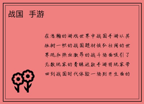 战国  手游
